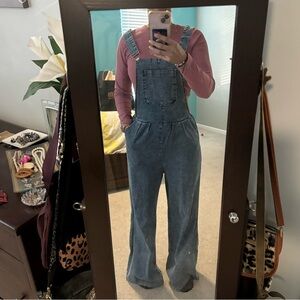 Wide leg/flare overalls